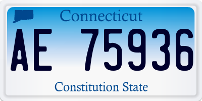 CT license plate AE75936