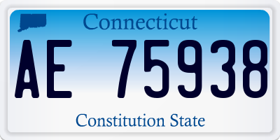 CT license plate AE75938