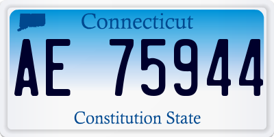 CT license plate AE75944