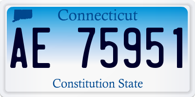 CT license plate AE75951