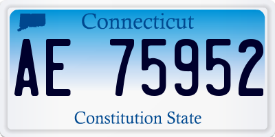 CT license plate AE75952