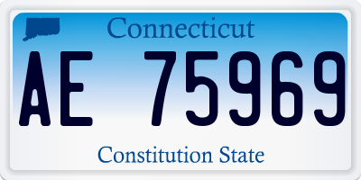 CT license plate AE75969