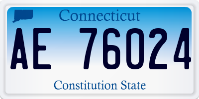 CT license plate AE76024