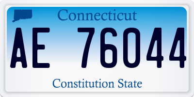 CT license plate AE76044