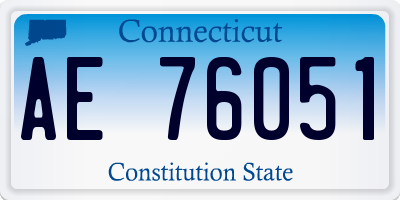 CT license plate AE76051
