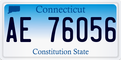CT license plate AE76056