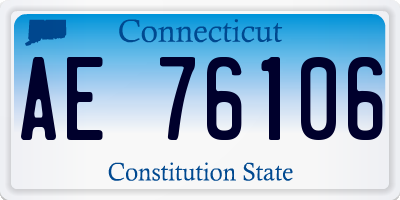 CT license plate AE76106