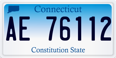 CT license plate AE76112