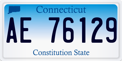 CT license plate AE76129