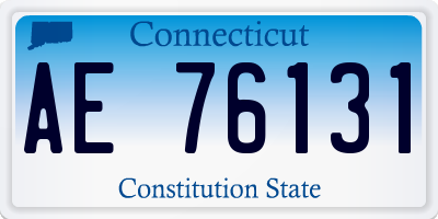 CT license plate AE76131
