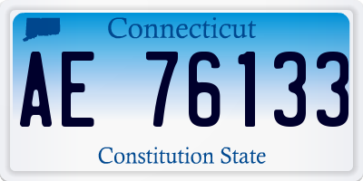 CT license plate AE76133