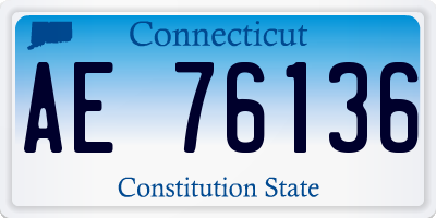 CT license plate AE76136