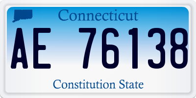 CT license plate AE76138