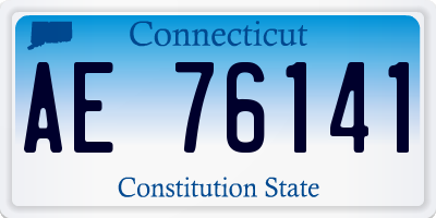 CT license plate AE76141