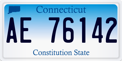 CT license plate AE76142