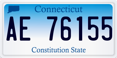 CT license plate AE76155