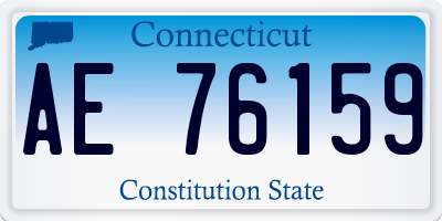 CT license plate AE76159