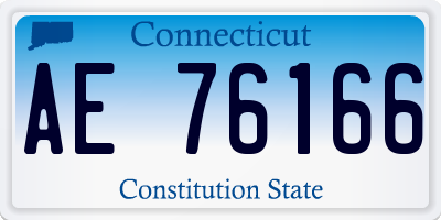 CT license plate AE76166