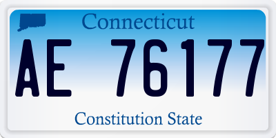CT license plate AE76177