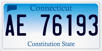 CT license plate AE76193