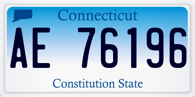 CT license plate AE76196