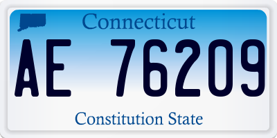 CT license plate AE76209