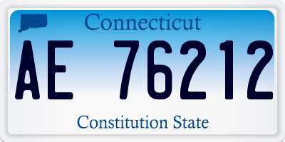 CT license plate AE76212