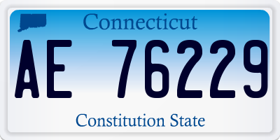 CT license plate AE76229
