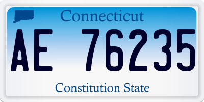 CT license plate AE76235