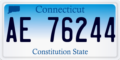 CT license plate AE76244