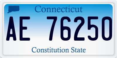 CT license plate AE76250