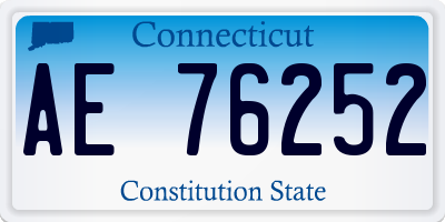 CT license plate AE76252