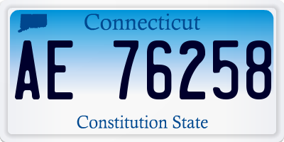 CT license plate AE76258