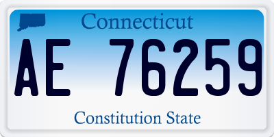 CT license plate AE76259