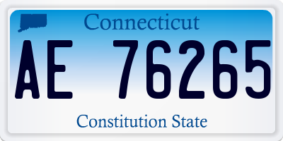 CT license plate AE76265