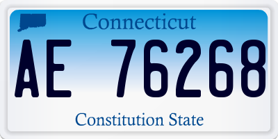CT license plate AE76268