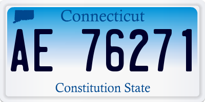 CT license plate AE76271