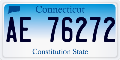 CT license plate AE76272