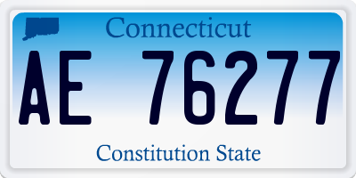 CT license plate AE76277