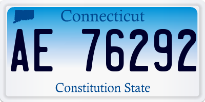 CT license plate AE76292