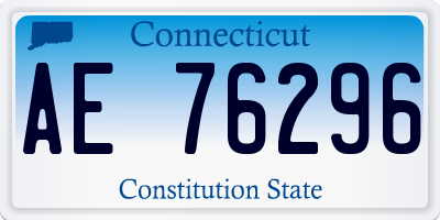 CT license plate AE76296