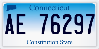 CT license plate AE76297