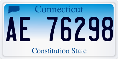 CT license plate AE76298