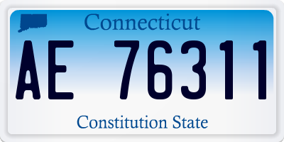 CT license plate AE76311