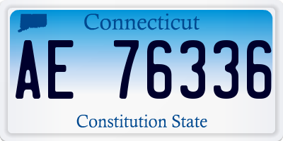 CT license plate AE76336