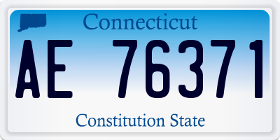 CT license plate AE76371