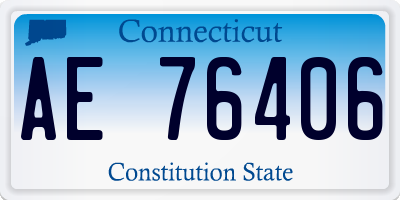 CT license plate AE76406
