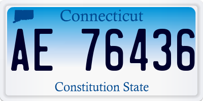 CT license plate AE76436