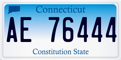 CT license plate AE76444