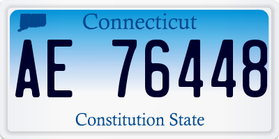 CT license plate AE76448